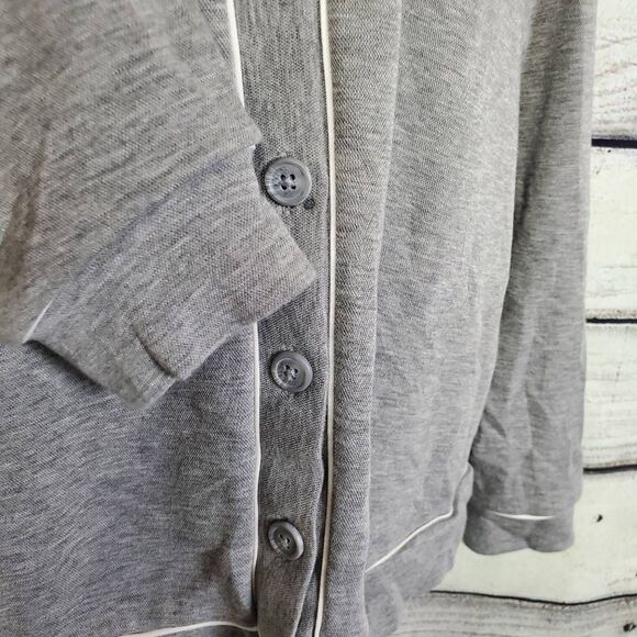 All In Motion Women’s Cardigan Gray Button Front Lounge Top Size L - Picture 3 of 7